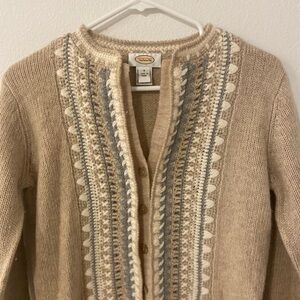 Talbots Beige , cream, and blue Women's Cardigan